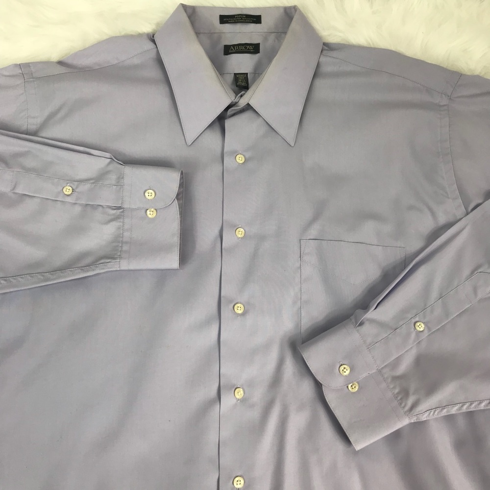 Arrow Purple Lavender Poplin Long Sleeve Shirt